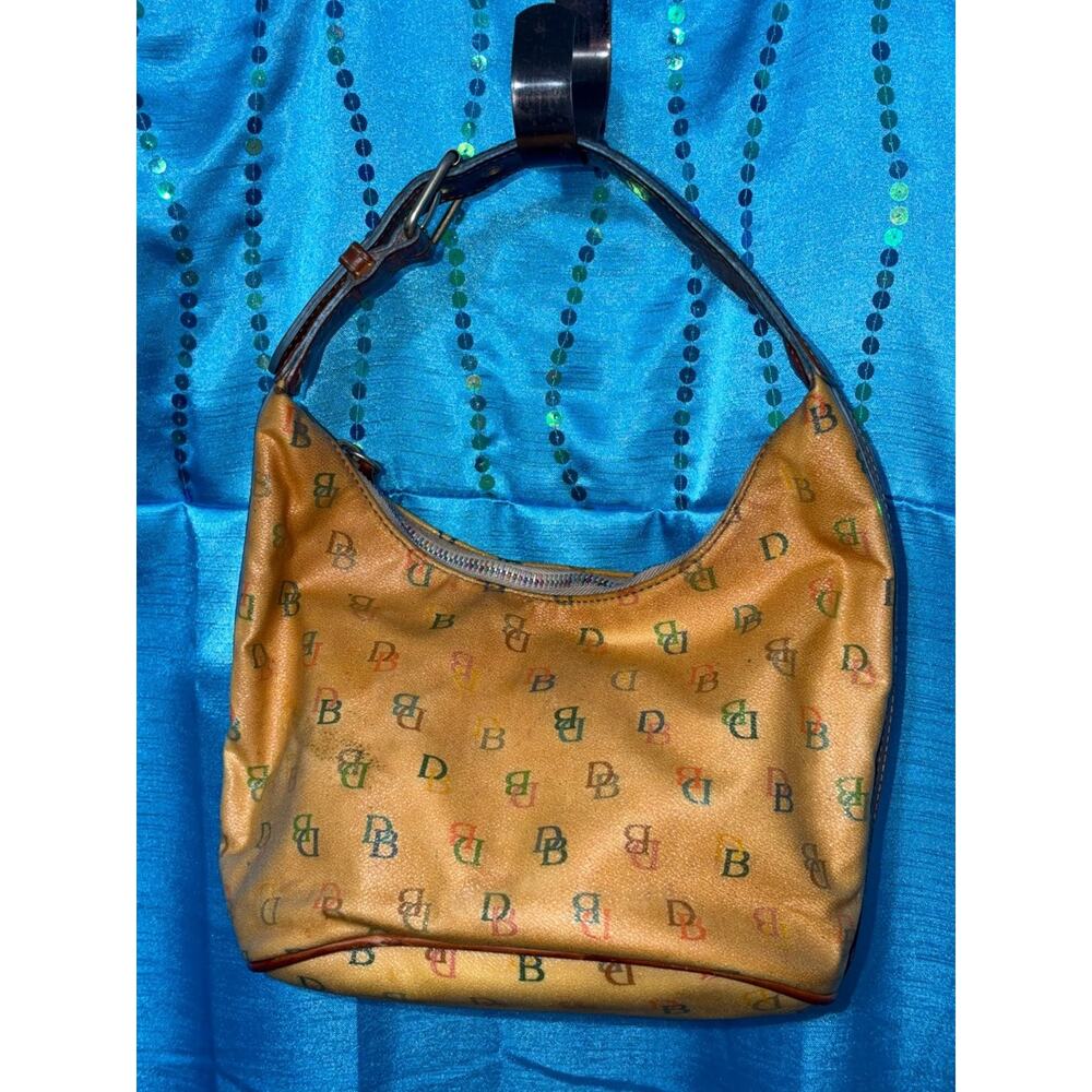 Dooney & Bourke Doodle It Rainbow Monogram Hobo Shoulder Bag S Yellow Womens - Picture 4 of 16